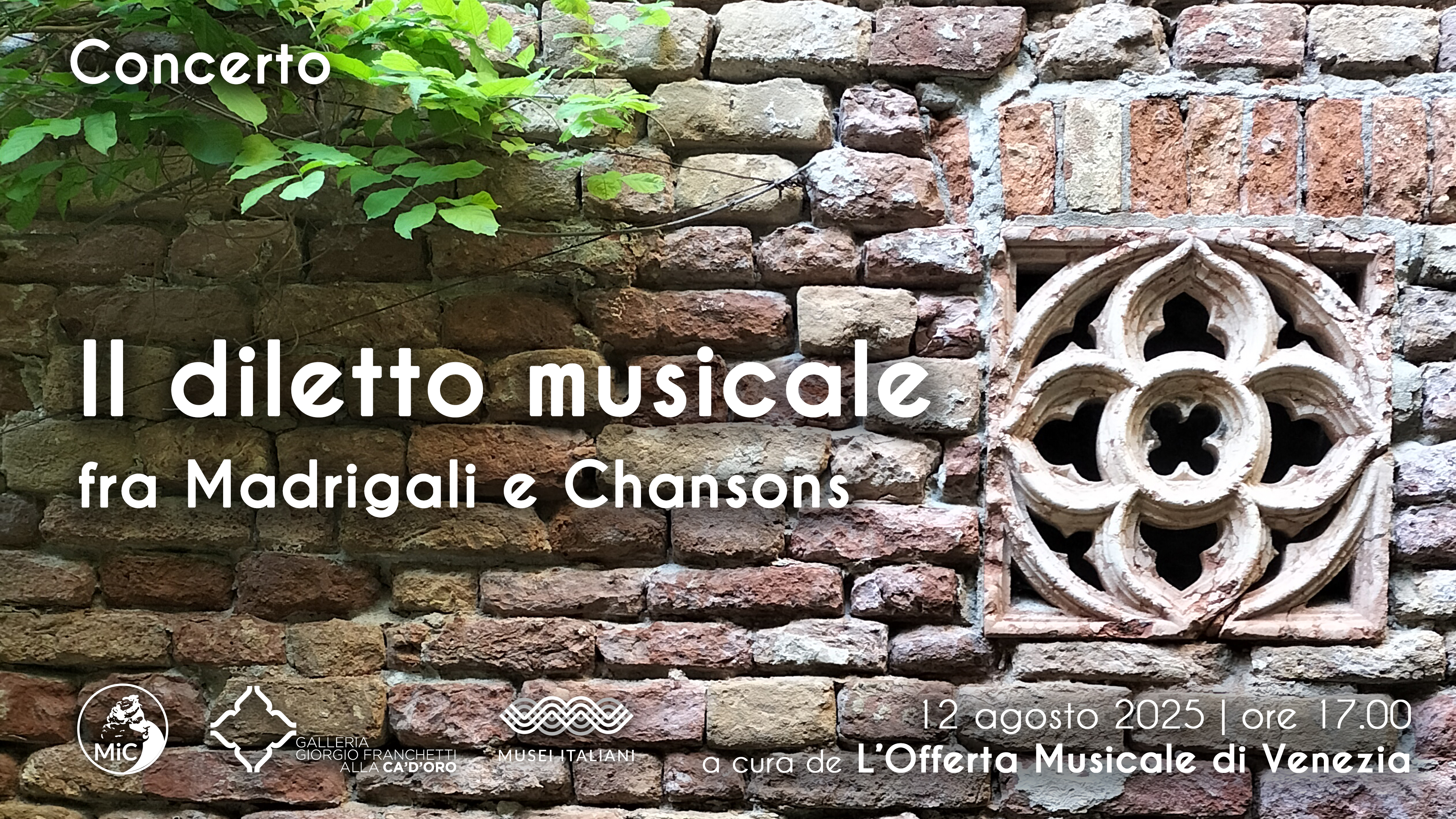 Concerto alla Galleria Giorgio Franchetti alla Ca' d'Oro | Il diletto musicale, fra Madrigale e Chansons